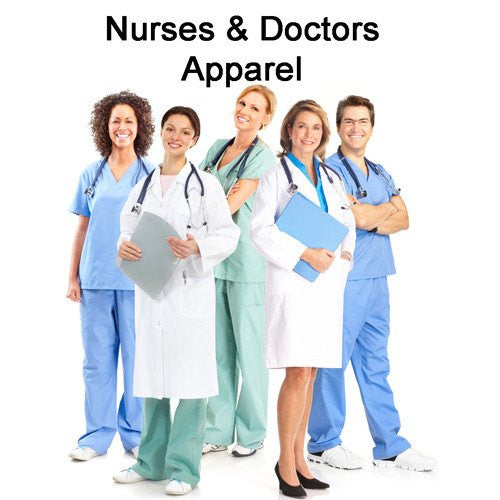 A selection of medical apparel, including scrubs, lab coats, and surgical masks, emphasizing hygiene, comfort, and professional healthcare appearance.