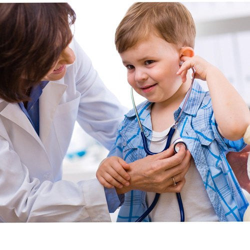 A variety of pediatric care supplies, including colorful bandages, small-sized medical gloves, thermometers, and children-friendly nebulizers, supporting gentle child healthcare and comfort.