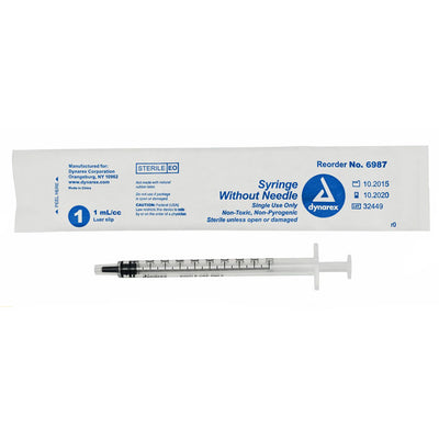1 cc Syringe with Luer Lock Tip Dynarex 6987 ensures precise dosages, enhancing safety and accuracy in medical and healthcare applications.