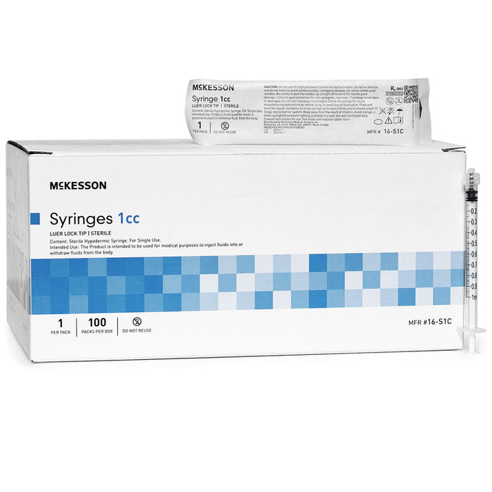 1 mL Syringe Luer Lock Tip by McKesson
