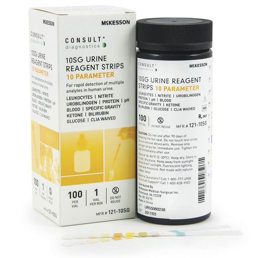 10 SG Urine Reagent Test Strips by McKesson Consult
