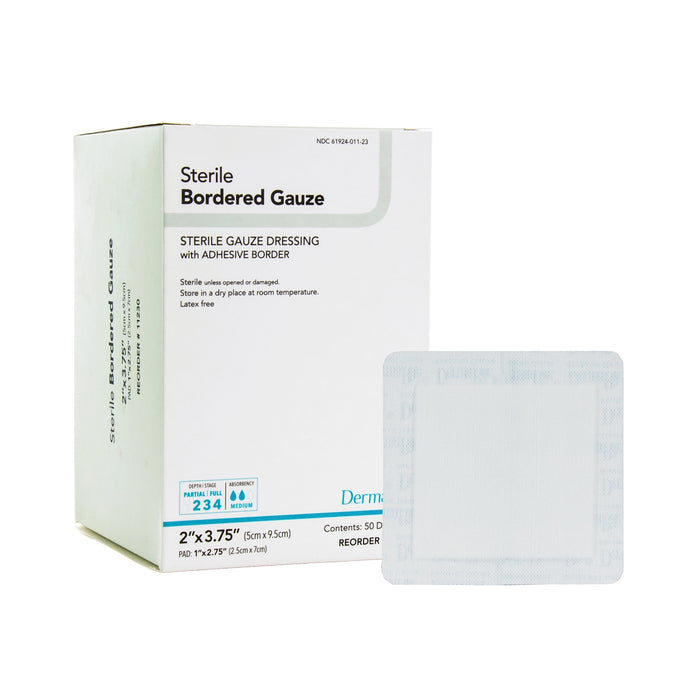Border Gauze Sterile with Adhesive 2 inch x 3.75 inch (Generic Telfa) Mountainside Medical Border Gauze Sterile with Adhesive 2 inch x 3.75 inch (Generic Telfa) Mountainside Medical