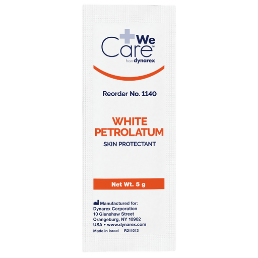 White Petroleum Jelly Packets 5g, 144/box for soothing skin protection and moisturizing care.