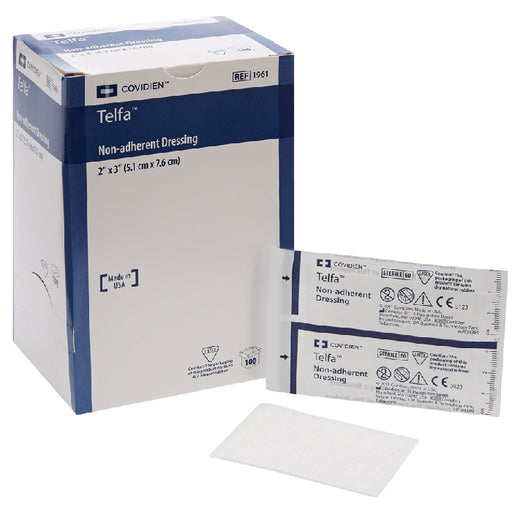 Covidien /Kendall Telfa Non-Adherent Ouchless Dressing 2 inch x 3 inch, box of 100 | Mountainside Medical Equipment 1-888-687-4334 to Buy