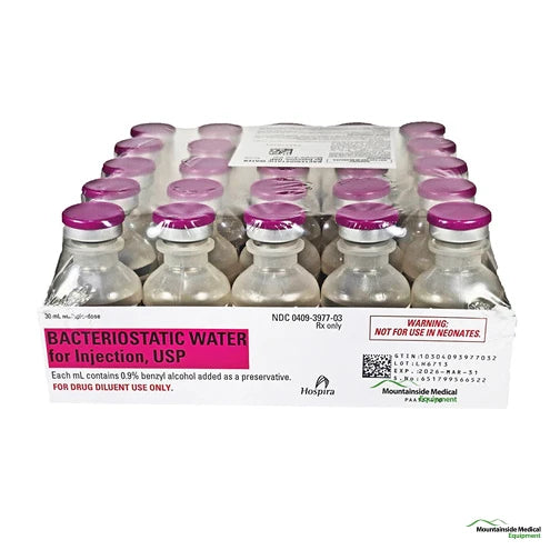 Bacteriostatic Water Injection by Hospira, Multiple Dose Vials 30 mL 25/Pack (Rx)