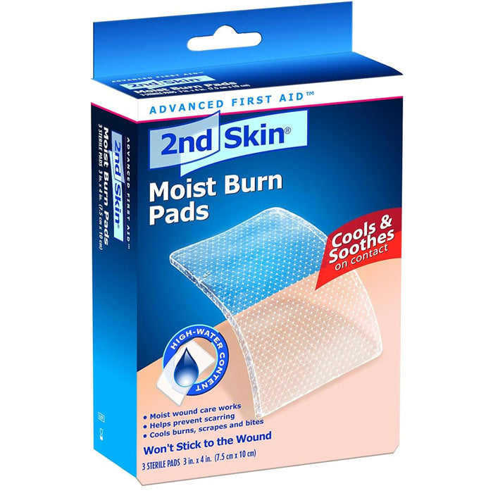 2nd Skin Moist Burn Care Large Size Pads 3 x  4 inch  Pads