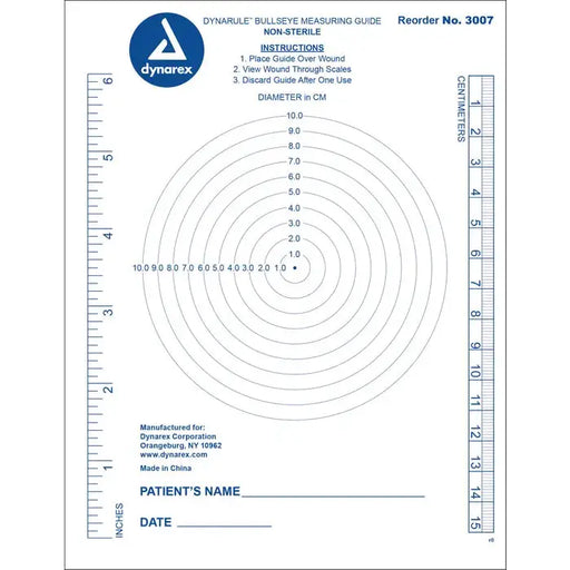 Dynarex Wound Measuring Guide Bullseye Target 250/Bag | Buy at Mountainside Medical Equipment 1-888-687-4334