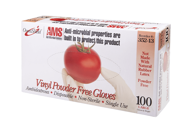 Anti-microbial Vinyl Gloves For Hand Protection