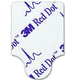 3M Red Dot ECG Resting Electrodes, Plastic Material Radiolucent Tab Connector, 100/Bag