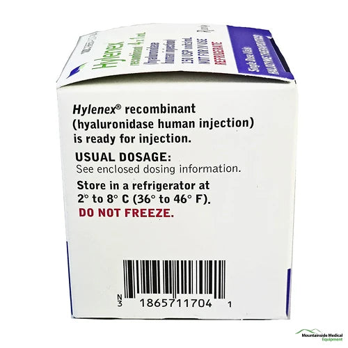 Hylenex Injection, Hyaluronidase Injection Enzyme 150 Unit Dose Single Vial (Rx) *Refrigerated Item*