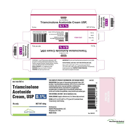 Triamcinolone Acetonide Cream 0.1% Jar 454 grams, TruPharma
