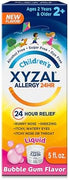 Xyzal Children's 24 Hour Allergy Relief Liquid, Bubble Gum Flavor, 5 oz Bottle Default Title