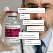 Bacteriostatic Water Injection by Hospira, Multiple Dose Vials 30 mL 25/Pack (Rx)