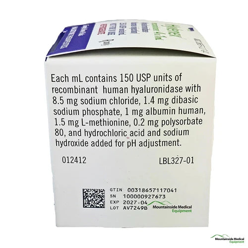 Hylenex Injection, Hyaluronidase Injection Enzyme 150 Unit Dose Single Vial (Rx) *Refrigerated Item*