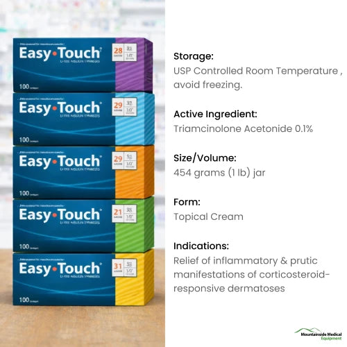 Insulin Syringes with Needle U-100, All Size Insulin Needles, EasyTouch 100/Box
