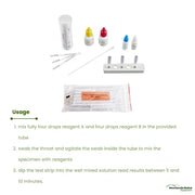 Rapid Strep A Test Kit Throat Swab Specimen Dipsticks, 25 Test Per Box