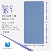 Cot Sheets, 50/Case, Dynarex Heavy Duty Cot Sheet 30 X 71 Heavy Duty Fitted Cot Sheet 30 X 83 Premium Fitted Cot Sheet 30 X 85 Premium Flat Cot Sheet 40 X 85