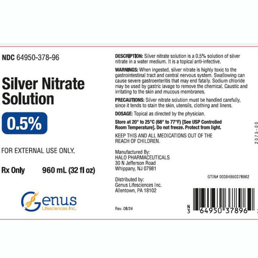 Silver Nitrate Solution 0.5% 900 mL by Genus Lifesciences