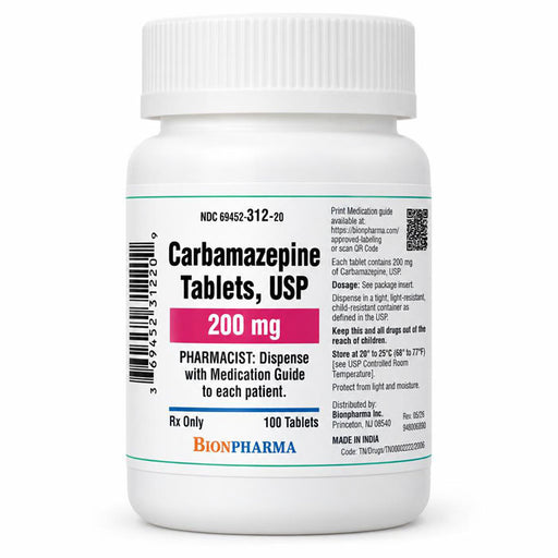 Carbamazepine 200mg Tablets 100 Count by Bionpharma