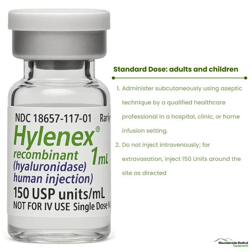 Hylenex Injection, Hyaluronidase Injection Enzyme 150 Unit Dose Single Vial (Rx) *Refrigerated Item*