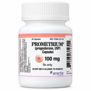 Prometrium Progesterone 100 mg Capsules . NDC 72989-0372-30