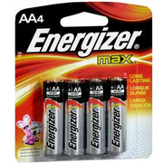 AA Energizer Max Long Lasting Batteries 4 Pack