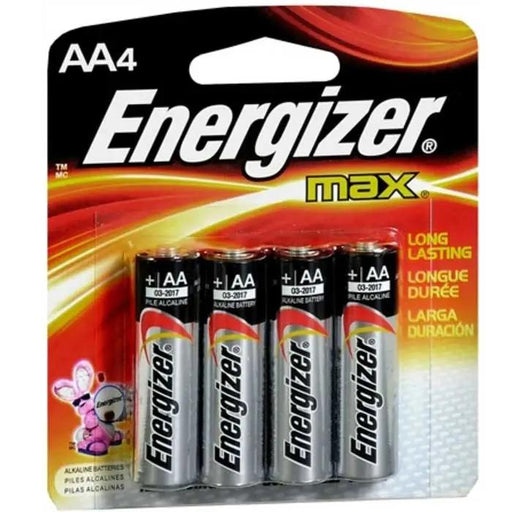 AA Energizer Max Long Lasting Batteries 4 Pack