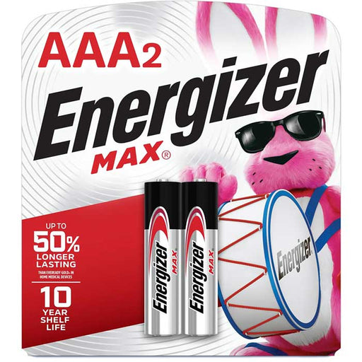 AAA Energizer Max Long Lasting Batteries 2 Pack