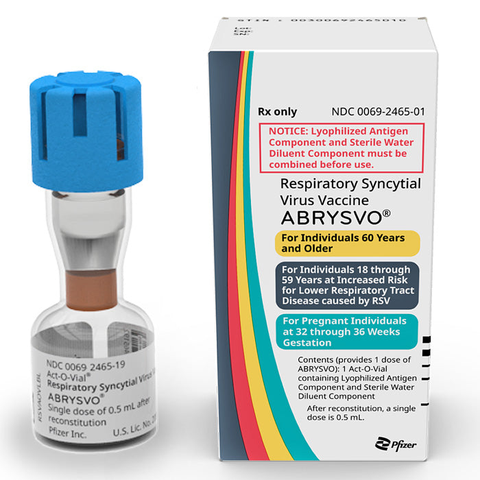 Abrysvo RSV Vaccine for Respiratory Syncytial Virus, Act-O-Vial by Pfizer.