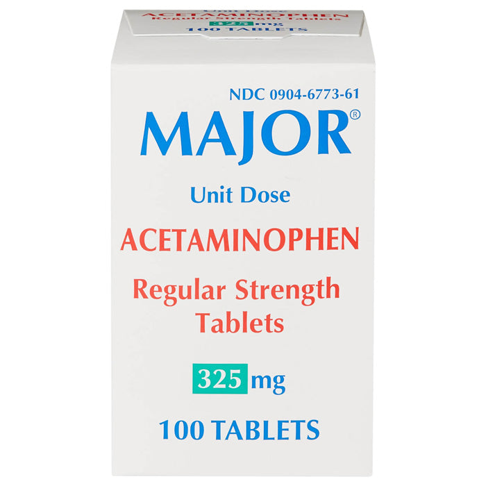 Acetaminophen 325 mg Unit Dose Tablets by Major — Mountainside Medical