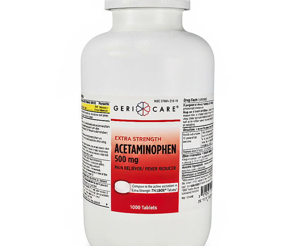 Acetaminophen 500mg Extra Strength Tablets Bulk 1000 Count Bottle ...
