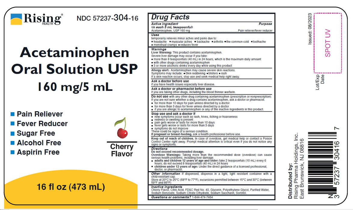Acetaminophen-Oral Solution 160 mg Rising Pharmaceuticals Drug Label