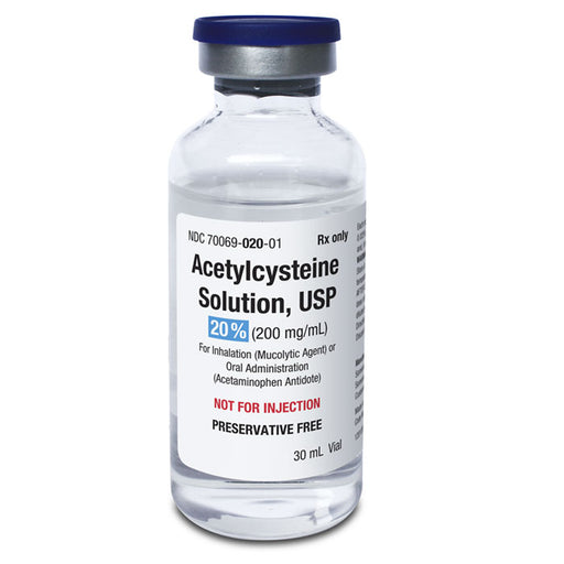 Acetylcysteine Solution 20% for Inhalation (Mucolytic Agent) or Oral Administration 30 mL 