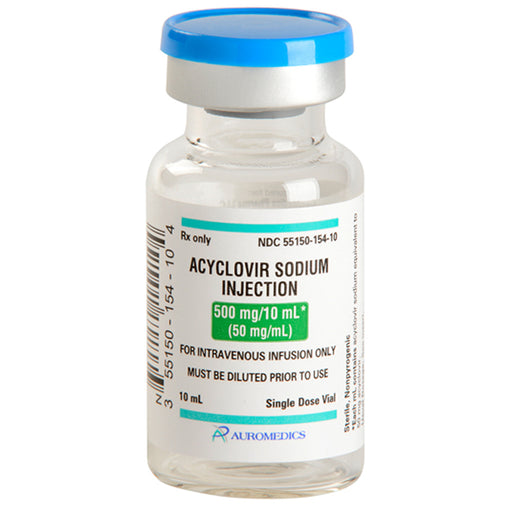 Herpes Antiviral Medicine | Acyclovir for Injection 50 mg/mL Single-Dose Vials 10 mL x 10/Box
