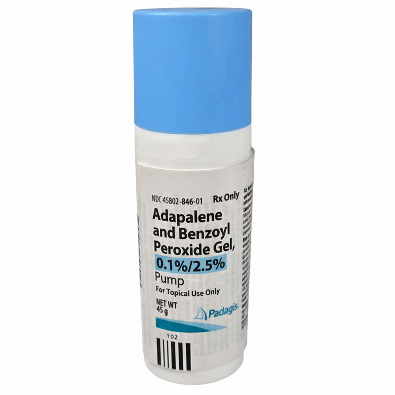 Adapalene and Benzoyl Peroxid Topical Gel Pump Bottle