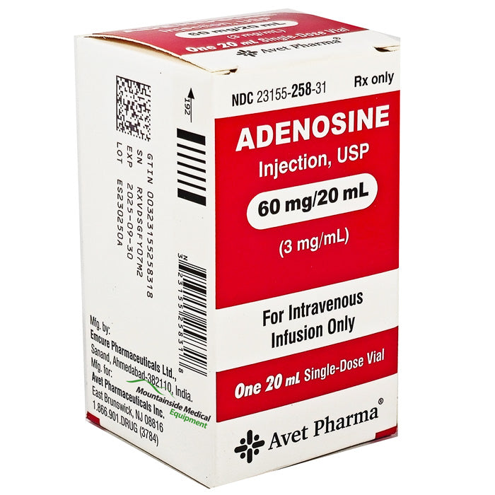 Adenosine Injection 60 mg by Avet Pharma — Mountainside Medical