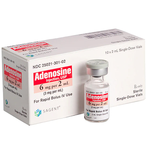 Buy Sagent Pharmaceuticals Adenosine for Injection 3mg/mL Single Dose Vial 2 mL x 10/Box - Sagent Brand (Rx)  online at Mountainside Medical Equipment