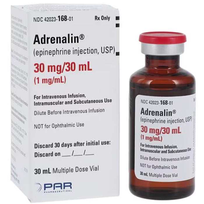 Adrenalin Epinephrine for Injection Multiple-Dose Vial 30mL (Rx ...
