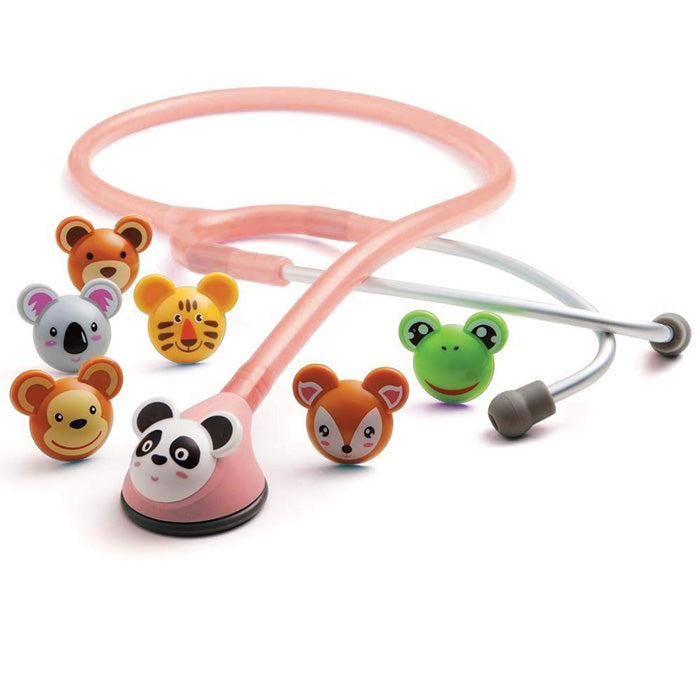 Adimal Pediatric Stethoscope in pink, designed for precise auscultation, offers a child-friendly approach to pediatric cardiac and respiratory exams.