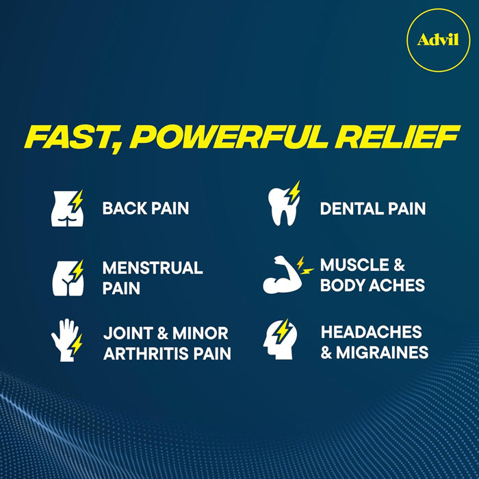 Advil Dual Action Tablets Ibuprofen with Acetaminophen  Provides pain relief for these aliments.