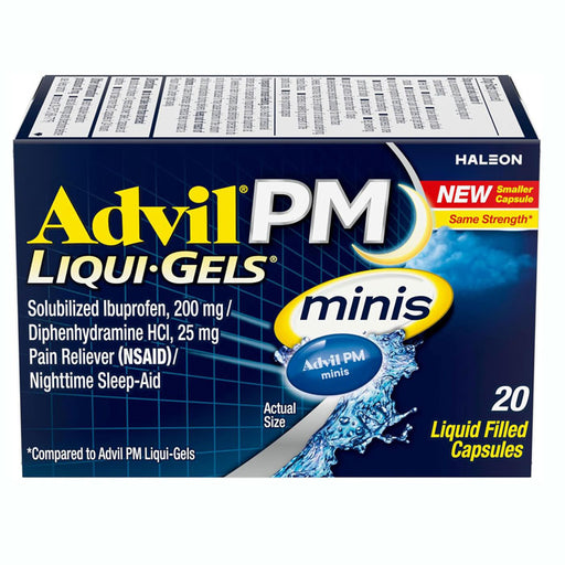 Advil PM Liqui-Gels Pain Relief & Sleep Aid 20/Box