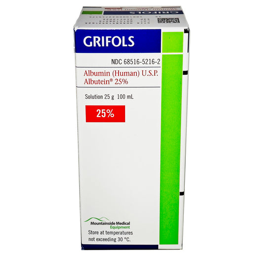 Albutein 25% (Human) Albumin Solution for plasma volume increase, treats hypoalbuminemia, aids in critical care and protein restoration.