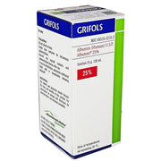 Albutein 25% (Human) Albumin Solution vial for plasma volume expansion and protein replenishment in critical care and hypoalbuminemia.