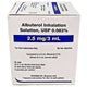 Albuterol Nebulizer Solution 0.83%, 2.5mg/3 mL Inhalation 3 mL x 25/Box (RX)