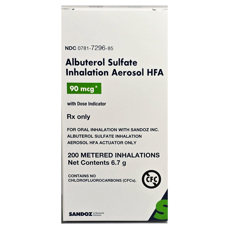 Albuterol Sulfate Inhaler 90 mcg Aerosol 200 Doses — Mountainside Medical