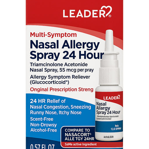 Allergy Nasal Spray Multi-Symptom Relief Triamcinolone Acetonide 55 mcg (glucocorticoid)