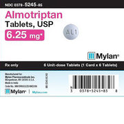 Almotriptan Malate Tablets 6.25 mg Unit Dose (1 card x 6 Tablets) 6 Count by Mylan (RX) Default Title