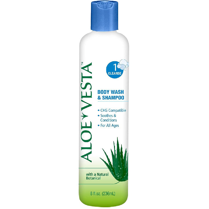 Medline Aloe Vesta Body Wash and Shampoo, 8 oz | Mountainside Medical Equipment 1-888-687-4334 to Buy