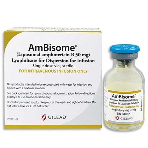 Ambisome Amphotericin B Liposome 50 mg Per Vial SIngle-Dose Vial 20 mL *Refrigerated (RX) Default Title