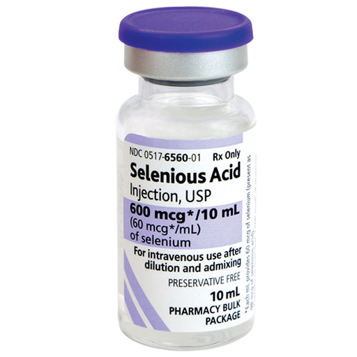 Buy American Regent American Regent Selenious Acid Injection (Selenium) 600 mcg/mL SDV 10mL x 5/Box (Rx)  online at Mountainside Medical Equipment